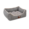 Washable Soft Square Orthopedic High Quality Polyester Wholesale Dog Bed