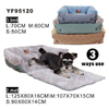 High Quality Polyester Cozy Foam 3 Ways Use Foldable Dog Bed