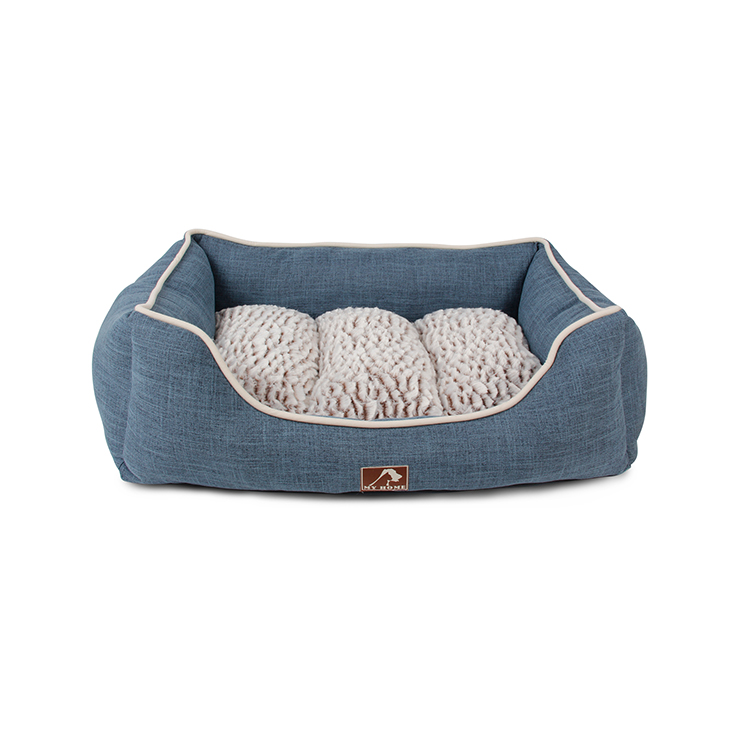 Washable Soft Square Orthopedic High Quality Polyester Wholesale Dog Bed