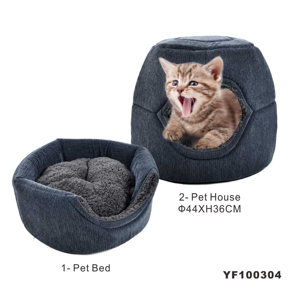 Round Snuggery Burrow Pet Products Ortho Bolster Sleeper Orthopedic Cat Bed