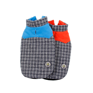 Windproof Waistcoat Winter Warm Reversible British Style Pet Dog Jacket