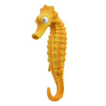 Durable Cute Seahorse Shape Latex Chew Squeak Pet Dog Toy