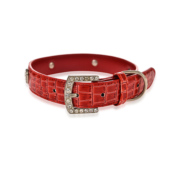 Super Quality Pu Red Custom Luxury Dog Collar