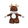 Cute Winter Warm Soft Dog Christmas Costume, Polyester Funny Deer Hoodie Dog Pet Clothes