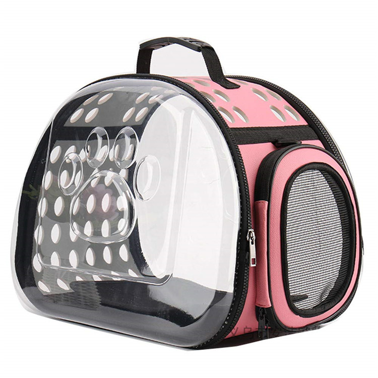 Large Capacity Small Puppy Kitty Pet Carrier Bag, Pet Travel Portable Breathable Holes Transparent Handbag