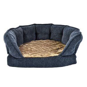 Chenille Fabric Sofa Large Luxury Cozy Skin-friendly Memory Foam Dog Bed