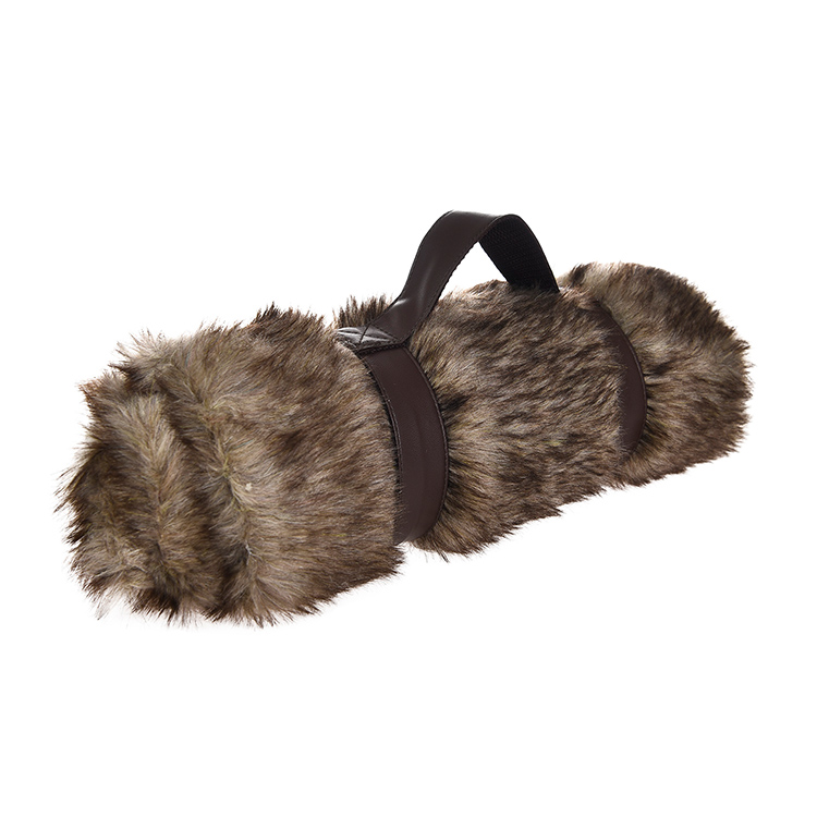 Long Fur Fabric Easy Carry Foldable Luxury Collapsible Dog Mat