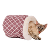 Customized Wholesale Polyester Round Fashion Design Warm Soft Plush Cat Bed