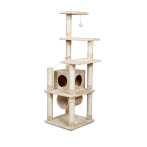 Luxury Multi-functional Cat Scratching Post Toy House,Cat Tree Tower With Hanging Ball