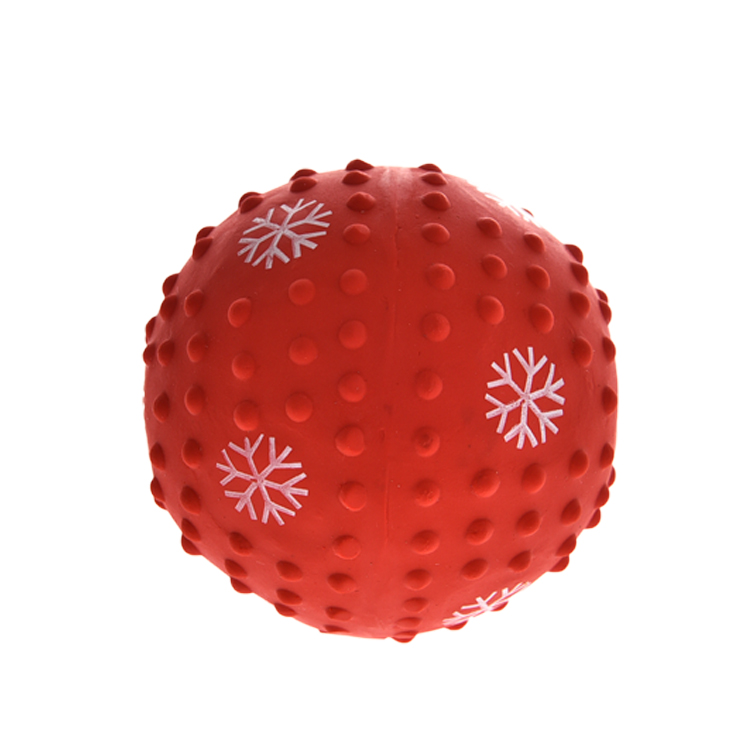 Christmas Ball 100% Natural Latex Squeak Pet Toys for Holiday