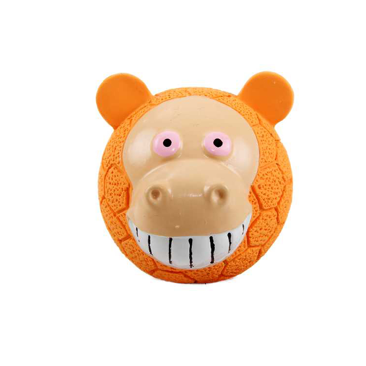 Monkey Design Latex Squeak Chew Pet Toys for Dog