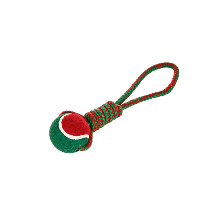 Interactive Fetching Dog Rope Toy With Pet Tennis Ball