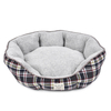 Customized Plaid Plush Orthopedic Pet Cat Bed