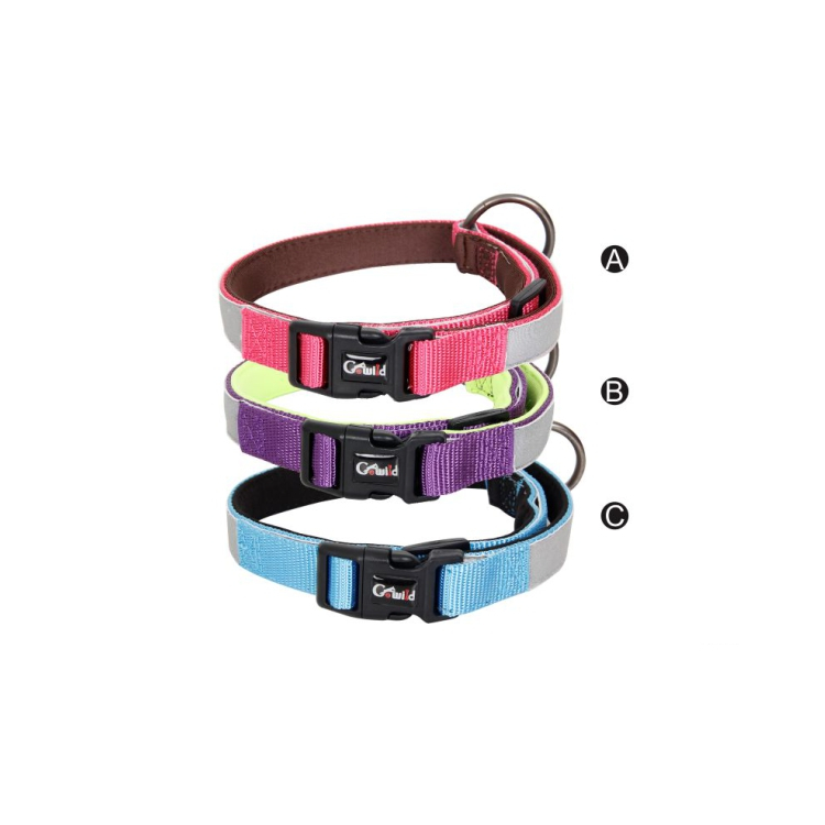 Personalized Pet Classic Solid Color Reflective Dog Collar