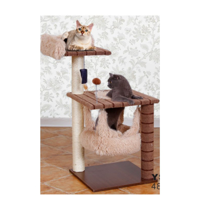 Wholesale Parts Cat Tree House With Hanging Toy