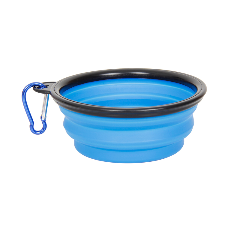 Portable candy color outdoor travel foldable collapsible dog bowl
