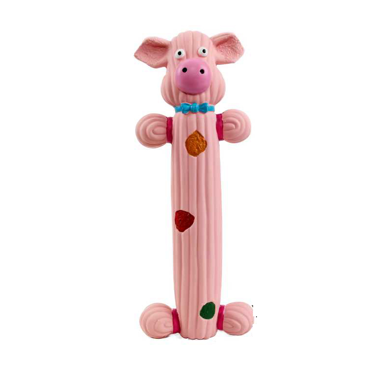 Pink Color Lovely Pig Design Pet Squeak Dog Latex Chew Toy