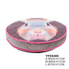 Pet Products Printing Washable Plush Round Dog Bed