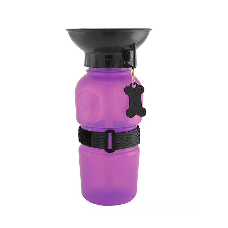 PP 7 Colors Fashion Outdoor Dog Pet Water Bottle, Convenient Public East to Carry Dog Water Bowl