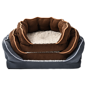 Customized Cozy Luxury 2 Colors Soft And Warm Memory Foam Dog Bed