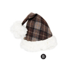 Funny Grid Winter Warm Plush Party Dog Christmas Hat