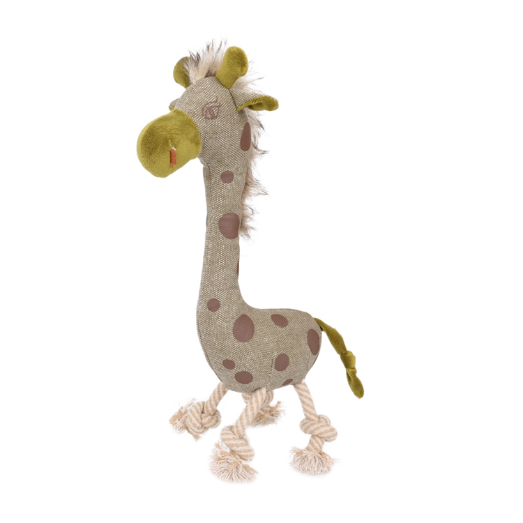 New Pet Products Cute Giraffe Fawn Canvas Plush Dog Toy