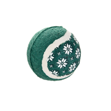 Christmas Durable Pressureless Chewing Tennis Ball Pet Toy for Dogs