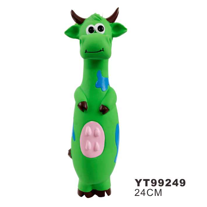 Green Color Cartoon Cute Chew Latex Squeaky Dog Toy
