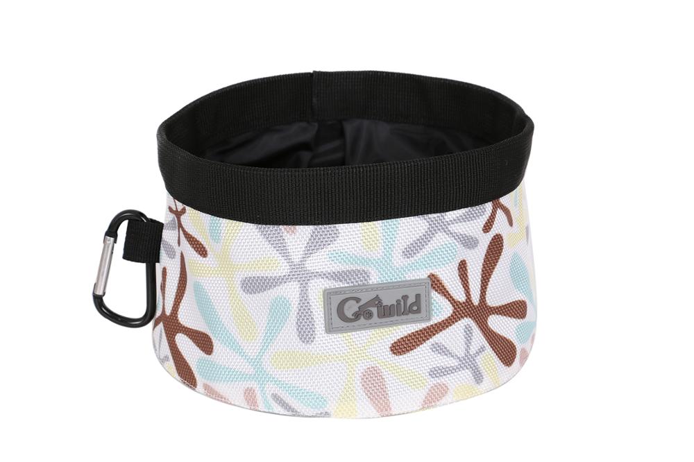Collapsible Feeder Oxford Fabric Travel Portable Dog Bowl