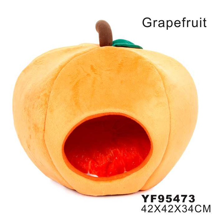 Custom Realistic Fruit Shape Grapefruit Pet Luxury Dog Bed