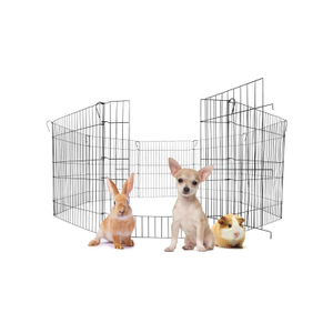 Durable metal pet enclosure 8 portable panels pet dog playpen