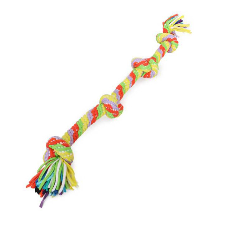 Durable Interactive 70cm Polyester Knot Rope Dog Toy