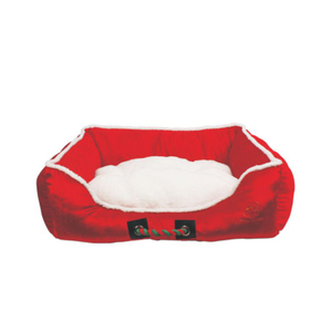 High Performance Polyester Holiday Christmas Red Dog Bed