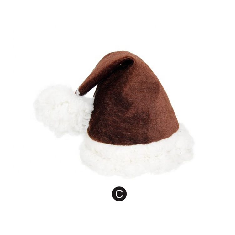 Custom winter warm plush party dog christmas hat