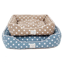 Dot Design Soft Plush Large Dog Beds