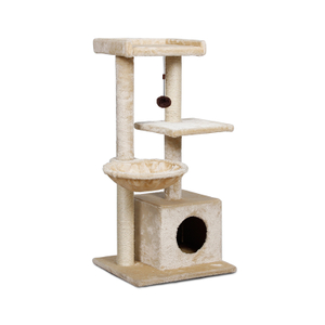 Sisal Climbing Platform Cat Play House,OEM Soft Durable Wood Cat Wall Scratcher