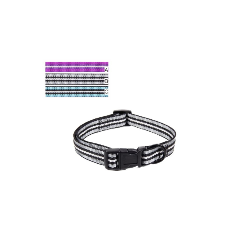 Alibaba Suppliers Nylon Black Striped Dog Collar