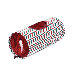 Christmas Fashion Printed Large Cat Tunnel with Feather Toy