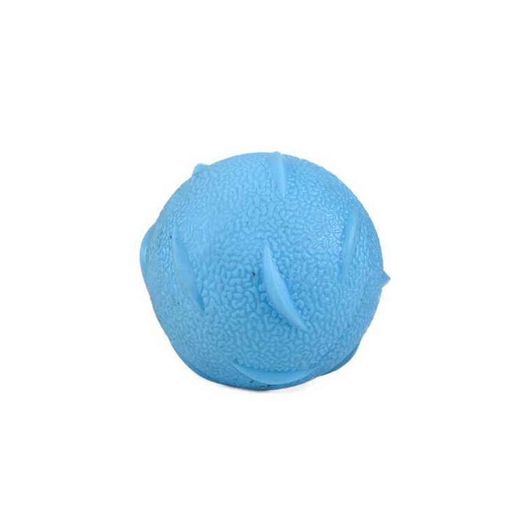 Blue Ball Shape Dog Chew Soft Toys Eco-friendly Pet Play Training Toy