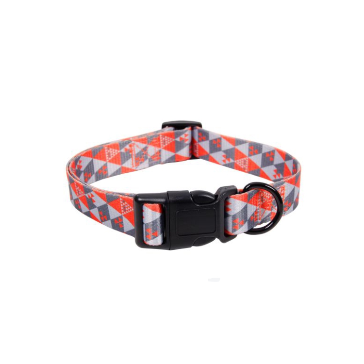 Factory supply nylon colorful plaid dog collar checkered