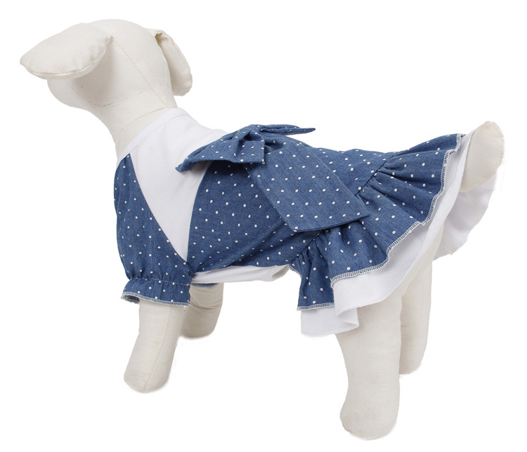 Eco-Friendly Polyester Blue European Dog Dress Wholesale