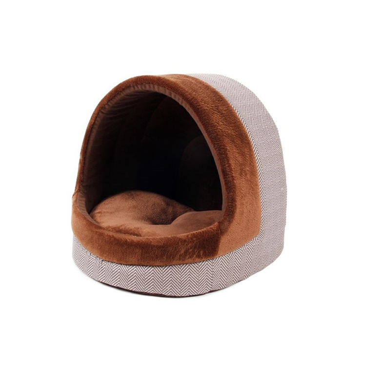 Stable Soft Plush Warm Dog Cave Bed