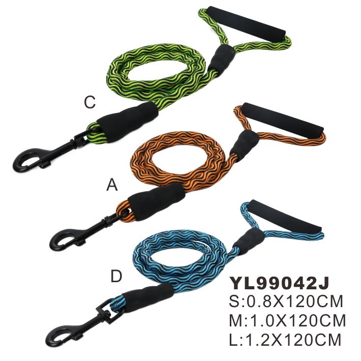 High Quality Nylon Reflective Dog Leash With Waste Poop Bag