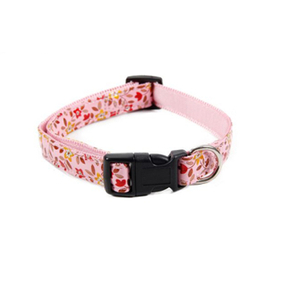 Heat Transfer Printing Flower Pattern Adjustable Dog Collar