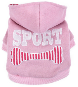 Spring Summer Sport Puppy Clothes,Cute Striped Small Pet Cat Dog Hoodie