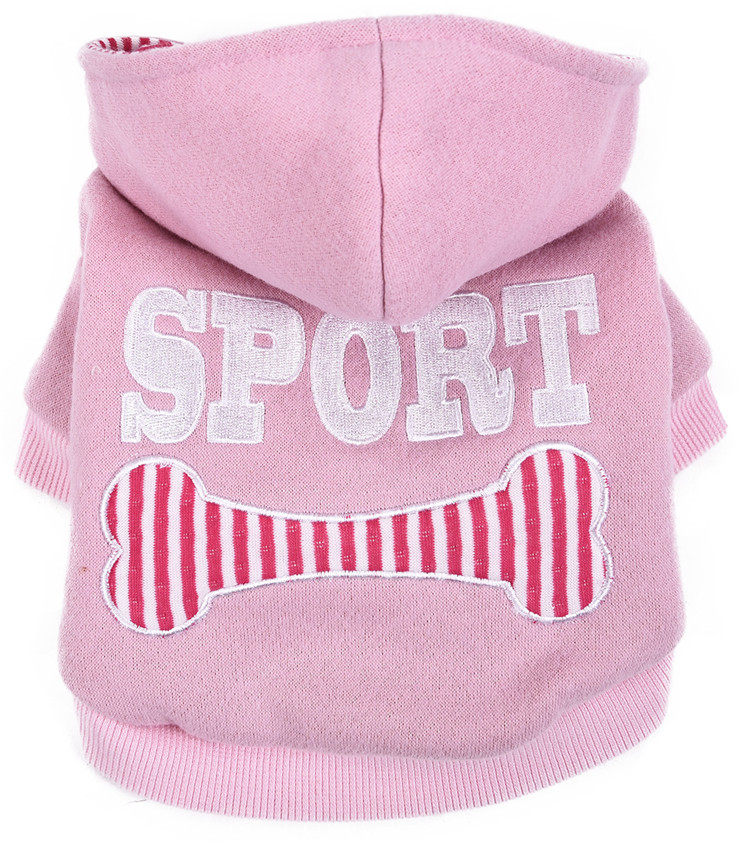 Spring Summer Sport Puppy Clothes,Cute Striped Small Pet Cat Dog Hoodie