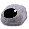 Custom Logo Small Grey Pet Product Supplies Felt Cat Bed