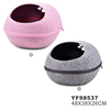 Customized Made Pink Grey Felt Window Mini Cat Bed