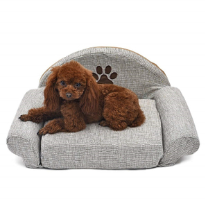 Cotton And Linen Soft Puppy Sofa House Orthopedic Cushion Cave Cat Bed