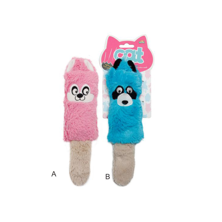 Eco Friendly Animal Shape Polyester Plush Soft PP Fiber Cute Pet Cat Toy